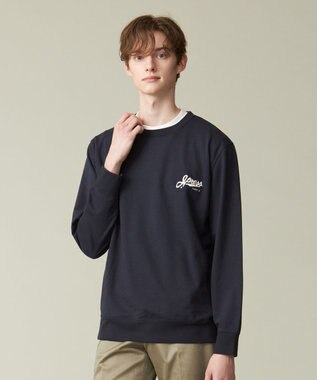 J.PRESS MEN インレージャージー ロゴトレーナー ネイビー系