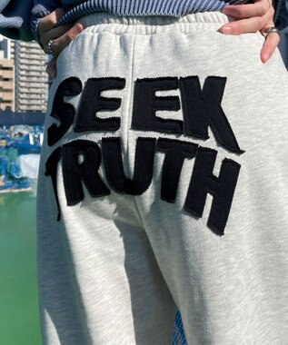 WEGO 【ウエストゴム】ヒップロゴスウェットパンツ 杢グレー