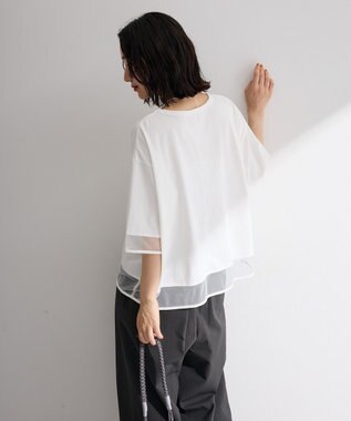Green Parks 【適ON】遮熱チュールドッキングプルオーバー Off White