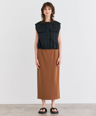 BEIGE， 【洗える】LANTANA / ビックポケットノースリーブブルゾン Black