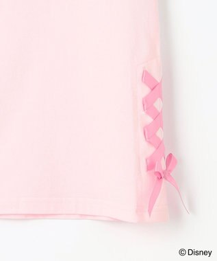 ANY KIDS 【ディズニー/マリー】レースアップ オーバー半袖Tシャツ ピンク