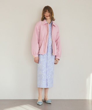 GRACE CONTINENTAL ナイロンパディングブルゾン ピンク