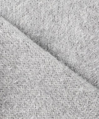 uncrave ラメ シャギー ニット カーディガン（uncrave STANDARD） シルバー×ライトグレー