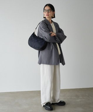 russet 2WAYショルダーバッグ【ナイロンジャガード】(CE-1446) Black/Navy