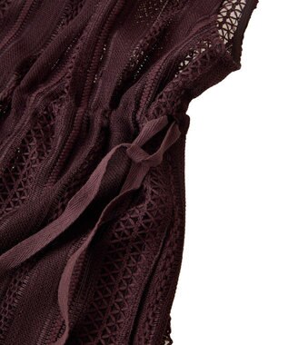 AMERICAN HOLIC 幾何学レースウエストドロストジャケット Chocolat