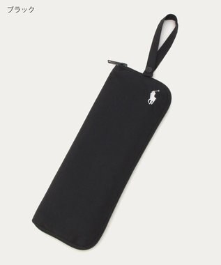 MOONBAT POLO RALPH LAUREN(ポロ ラルフローレン) ポロポニー ポケッタブル 傘袋 吸水生地 無地 折りたたみ傘用 ブラック