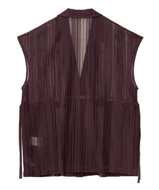 AMERICAN HOLIC 幾何学レースウエストドロストジャケット Chocolat