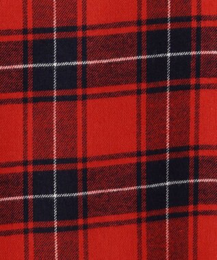 23区 L 【洗える】ブラッシュド ビエラチェック シャツ レッド系