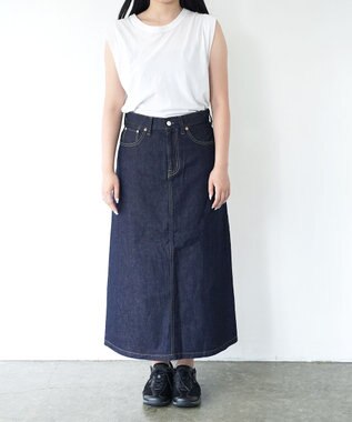 caqu FS 4/5丈 デニムスカート rinse