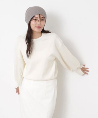 MOONBAT 【WEB限定】FURLA(フルラ)アーチロゴ付き ニット帽 帽子 UVカット 手洗いOK モカブラウン