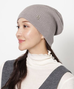 MOONBAT 【WEB限定】FURLA(フルラ)アーチロゴ付き ニット帽 帽子 UVカット 手洗いOK モカブラウン