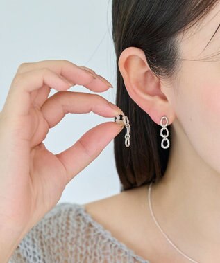 Phoebe 〈痛くないシリーズ/金属アレルギー対応〉ボールドチェーンライトフィットイヤリング　シルバー/ニッケルフリー シルバー