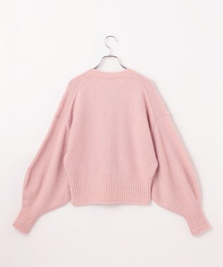 #Newans 【洗える】ボリュームスリーブニットカーディガン ピンク系