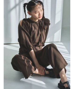 Green Parks ■ＥＳＣＡＲ　ショルダースリットオールインワン Brown