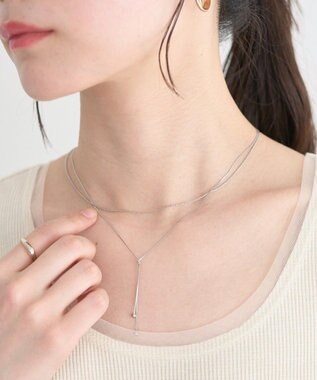 earth music&ecology 【ステンレス】Ｙ字ネックレス Silver