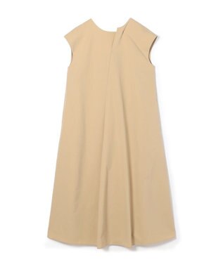 Chacott タックフレアワンピース ベージュ