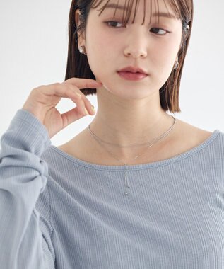 earth music&ecology 【ステンレス】Ｙ字ネックレス Silver