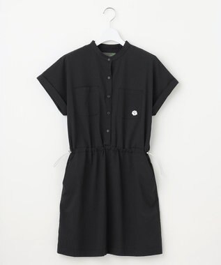 PW CIRCULUS 【高通気 / 軽撥水 / 軽量のDotAir 使用】【WOMEN】バンドカラーワンピ ゴルフウェア レディース ブラック系