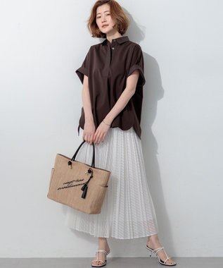 23区 【先行予約】ロゴ刺繍 雑材 トートバッグ ベージュ系