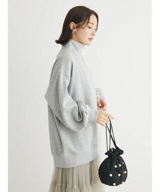 Green Parks ・ＳＵＧＡＲ　ＳＰＯＯＮ　ウラキモウハーフＺＩＰスウェット Gray Mixture