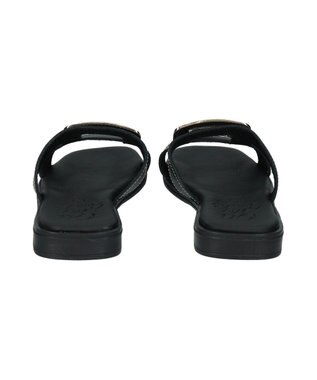 INTER-CHAUSSURES 【Oh my Sandals】メタルバックルフラットサンダル ブラック