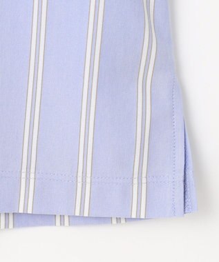 自由区 S 【WEB限定・洗える】ストライプハイゲージジャージー カットソー サックス