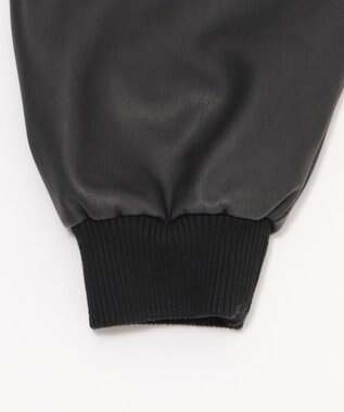 WEGO 【ユニセックス着用ITEM】PUフードブルゾン ブラック