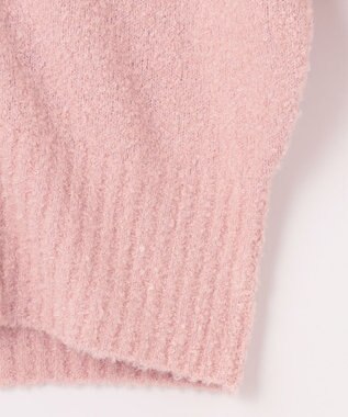 #Newans 【洗える】ボリュームスリーブニットカーディガン ピンク系