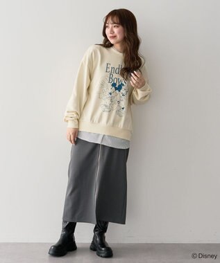 Green Parks ミッキー＆フレンズ／裏毛プルオーバー Ivory