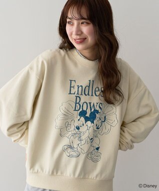 Green Parks ミッキー＆フレンズ／裏毛プルオーバー Ivory