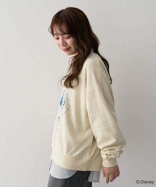 Green Parks ミッキー＆フレンズ／裏毛プルオーバー Ivory