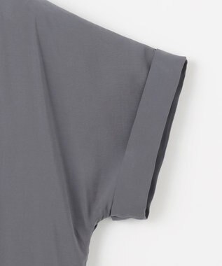 組曲 バウンディングシャーティング バンドカラーフリル ブラウス グレー系