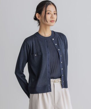 組曲 ライトラメニット アンサンブル ネイビー系