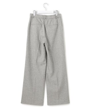 23区 L シルクネップツイード ワイドパンツ ライトグレー系