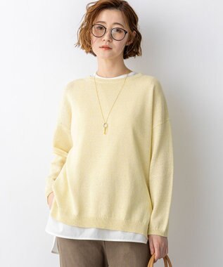 23区 L 【先行予約】コットンギマムリネ チュニック ニット イエロー系