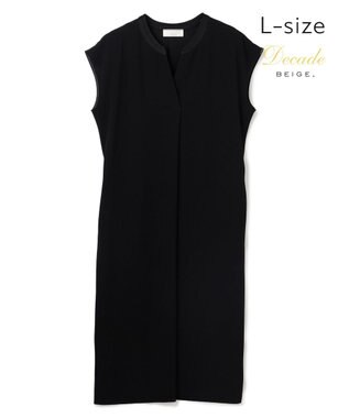 BEIGE， 【Lsize・セットアップ対応】CINDY / 配色ネック フレンチドレス