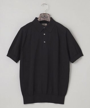 GOTAIRIKU 【ウォッシャブル】ハイゲージ ニットポロシャツ ブラック系