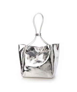 UNBILLION カシュカシュ cachecache / クラッシュメタリックワンハンドルミニトート シルバー