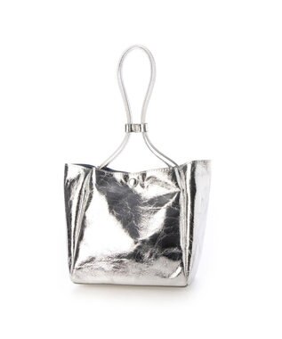 UNBILLION カシュカシュ cachecache / クラッシュメタリックワンハンドルミニトート シルバー