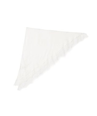 AMERICAN HOLIC サテンレース三角スカーフ Off White