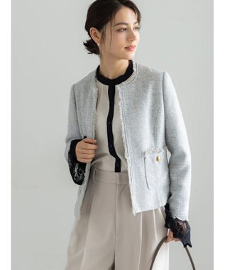 Te chichi 【セレモニーアイテム】ツイードノーカラージャケット
