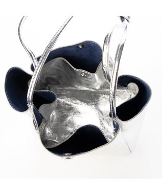 UNBILLION カシュカシュ cachecache / クラッシュメタリックワンハンドルミニトート シルバー