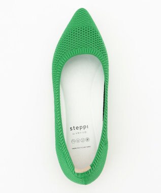 steppi 【洗える/撥水】ポインテッド メッシュ パンプス グリーン