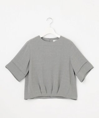 J.PRESS LADIES 【セットアップ対応】MELANGE ライトツイル クルーネック ブラウス