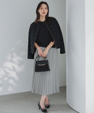 ANY SIS 【23.0~24.0cm】ミニストーンバックル パンプス ブラックエナメル