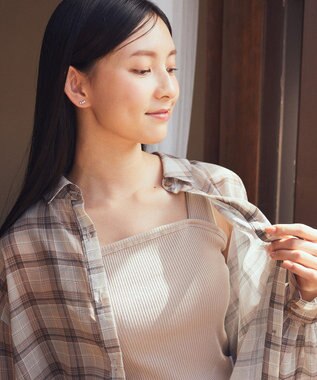 earth music&ecology ワイドストラップキャミソール Beige