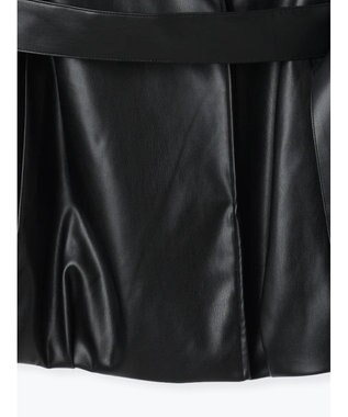 Te chichi レザーショートトレンチコート《2025Autumn catalog vol.2 item》 ブラック