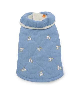 PET PARADISE ペットパラダイス キルトジャケット 《小花》 小型犬 ライトブルー