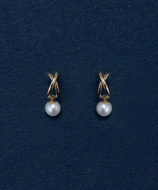 Phoebe 【K10】クロッシングパールピアス ゴールド