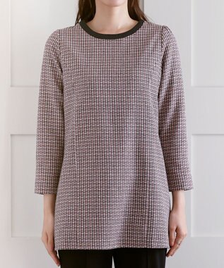 Tiaclasse 【洗える】ツイードチュニック ピンク